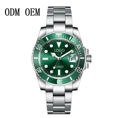 China Custom Odm 4053 Automatic Date OEM Logo Free Sample Men Stainless Steel Case Watch With Calendar Sport Watch Movement Luxury Male Clock for sale