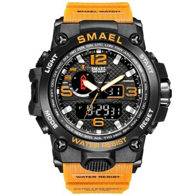 China Alarm Smael Mens Watches 1545 New Brand Men Led Digital Quartz Watch Waterproof All Black Military Sport Man Clock Relogio Masculino for sale