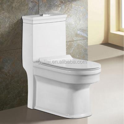 China Double-Flow Ceramic Lavatory Toilet Bowl Sanitaryware One Piece Bathroom Toilet for sale