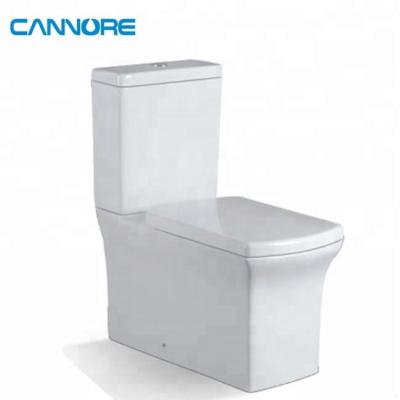 China Double-Flow Large Height Toilet Chaozhou Bathroom WC Two Piece Toilet for sale