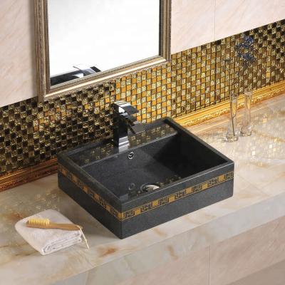 China Shampoo Sinks Above Counter Basin Stone Material Bathroom Basin Sink for sale