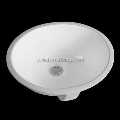 China Easy Clean Bathroom Hand Sink Under Counter Sink Ceramic Wash Basin for sale