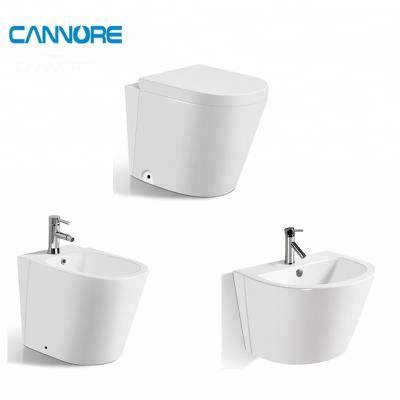 China Double-Flow Bathroom Set 3 Pieces Toilet Basin With Bidet For Sanitary Ware Bathroom for sale