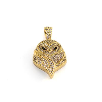 China Casual / Sporty Gold Plated Owl Jewelry Moissanite Hip Pendant Hop Hop Iced Out Pendant Necklace for sale