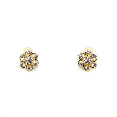 China Factory Outlet Gold Trendy Pearl Earrings Micro Stud Earrings Micro Insert Fashionable Sense for sale