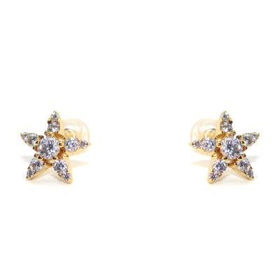 China 2021 hot sale fashion designer personality sterling silver vermeil hot vermeil popular high quality crystal earrings gold FASHIONABLE for sale