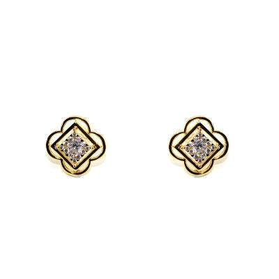 China 2021 Personality Gold Free Stud Earrings Fashionable Micro Insert Tarnishing Stud Earrings for sale