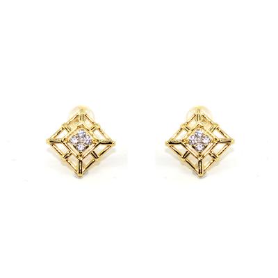 China Trendy Factory Outlet Stud Earring Original Micro Insert Fashionable Gold Pearl Earrings for sale