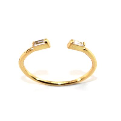 China Trendy Gemstone Zironica Vermeil Silver Plating Gold Ring Fashion Women Jewelry for sale