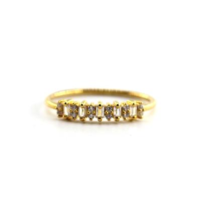 China Factory Outlet Trendy Gold Bar Ring Luxury Simplicity Micro Rings 14k Fashionable Sense for sale