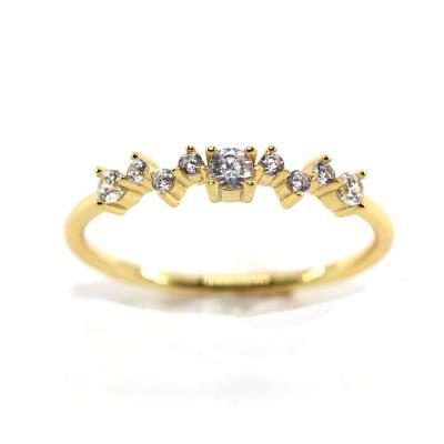 China TRENDY hot sale silver vermeil wedding ring gold-plating fashion women jewelry for sale