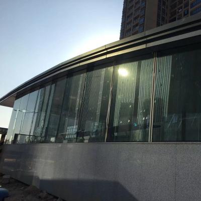 China Soundproof Insulation Glass Panels Low-E Double Curved Glass For Facade/Triple Glazing Insulated Tempered Glass For Curtain Wall for sale