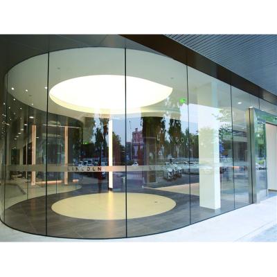 China Factory modern manufacturer price clear curved tempered laminated glass for building wall for sale