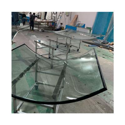 China Hot Sale Modern Curvature Toughened Glass Safe Shatterproof Curved Sheet For Windows Shower Sliding Door Roof Canopy Wall for sale