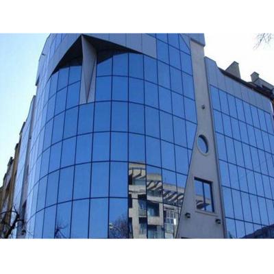 China Modern Building Glass Manufacturer 6MM DARK BLUE REFLECTIVE GLASS with ISO&CE for sale