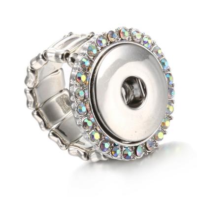 China Retro Jewelry Accessories Wholesale Crystal Snap Button Ring Fit 18mm Alloy DIY for sale