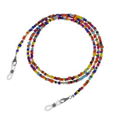 China BoHo Fashion Glass Seed Beads Beaded Chain Slip Lanyard Eyeglass Chain For Women Necklace Jewelry for sale