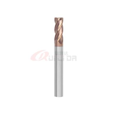 China 4 Flute .2362 6mm Corner Radius End Mill 1/4