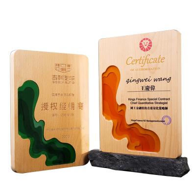 China Wooden Trophy Medal Creative Customization Newcomer Honor Year-end Award Machined Promotional Souvenirs for sale