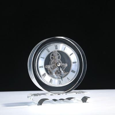 China European-style personality crafts crystal clock creative mechanical clock for living room Te koop