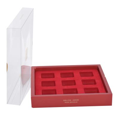 China Recycled Materials Recycled Materials Chinese Wind Square Wedding Gift Packaging Red Gift Box With Matte Polish Lid for sale