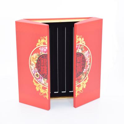 China China factory wholesale recyclable earrings gift box jewelry packaging box with your design golden gift box for sale