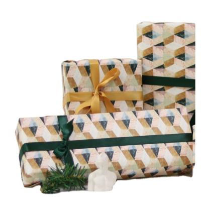 China Custom Beautiful Waterproof Gift Wrapping Paper Rolls Wholesale Luxury Wrapping Paper Christmas Wrapping Paper for sale