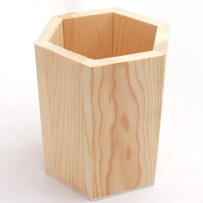 China Desktop Stationery Storage Tidy Box Home Office Desk Organizer Wooden Pencil Pen Holder for sale