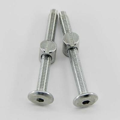 China 2021 Popular Amazon Stainless Steel Item Hexagon Furniture Connector Bolt With Nut Reduced Point M4 for sale