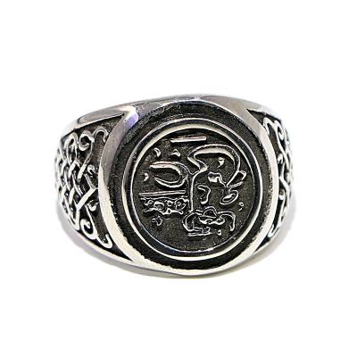 China Fashion 316 Stainless Steel Men's Ring Jewelry Silver Gold Infinity Knot Charms Claws Biker Men Ring for sale