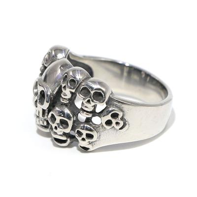 China Fashion Jewelry 316 Stainless Steel Custom Men's Ring Skull Design Ring Men for sale