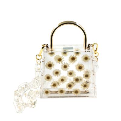 China Ladies Fashion Bags Acrylic Bag Clear Purse Cute Transparent Cross - Body Box Bag Handbags For Women for sale