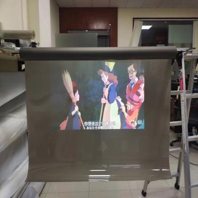 China High Contrast Interactive Projection Halloween Carbon Black Holographic Rear Projection Film for sale