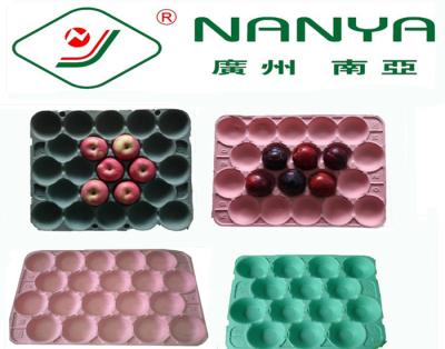 Chine Plateau moulé rectangulaire dégradable de fruit de produits de pulpe de papier avec 20 cavités à vendre