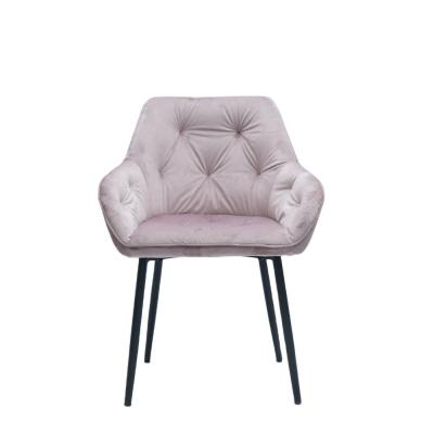 China Modern Nordic Velvet Dining Chair Luxury Hotel Modern Armchair High Back Comfortable Armrest Dining Chair for sale