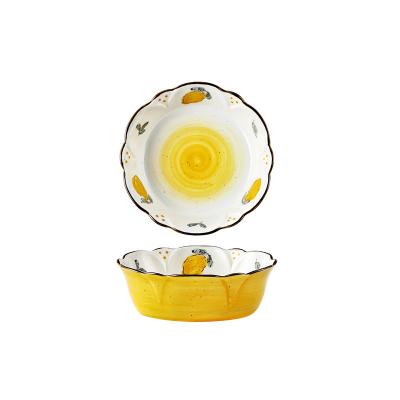 China Net red creative viable hot selling product lotus leaf design high temperature firing lead free cadmium free cute kitchen cutlery bowl for sale