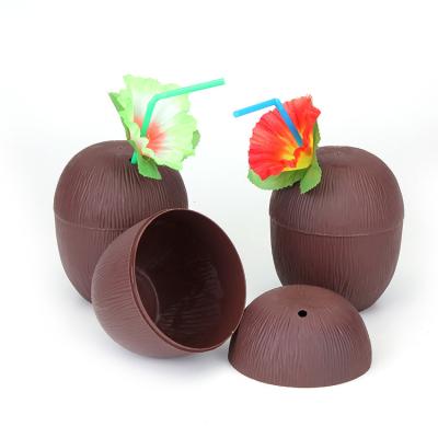 China New Creative Design CLASSIC PP Drinking Kids Children Funny Hawaii Coconut Plastic Cup for sale