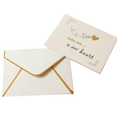 China paper & Cheap Cardboard Wholesale White Paper Packaging Envelope Thank You Card Invitation Envelope for sale