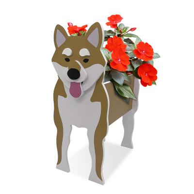 China New custom shaped demountable outdoor flower pot dog flower pot balcony waterproof and anti-corrosion environmental protection material for sale