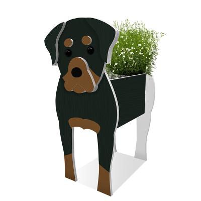 China New custom shaped demountable outdoor flower pot dog flower pot balcony waterproof and anti-corrosion environmental protection material for sale