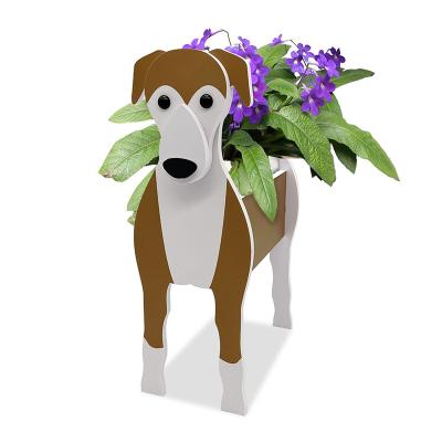 China Waterproof And Anti-corrosion Material Customizable Home Room Decor Flower Dog Flower Pot Corner Environmental Protection Decoration With Flower Pot PVC Dog Flower Pot Wholesale for sale