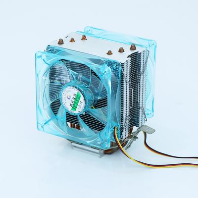 China Factory Custom 3 Industrial Copper Tube Fans 2 Fans Cooler Chip Heatsink 9cm 3 Pin CPU Cooler CPU For Computer for sale