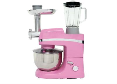 China Non Slip Pink Stand Mixer Machine , Cake Dough Mixer Robot Speed With Blender for sale