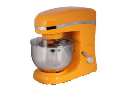 China 500 - 1300W 5L Electric Stand Mixer Kitchen Bakery Plastic Housing Yellow Food Mixer for sale