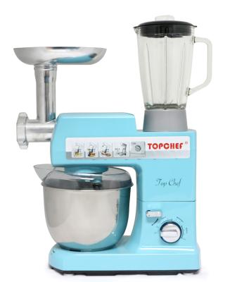 China All In One Electric Cake Stand Mixer 5.5Qt 13000W Blue Food Mixer With Tilt Head for sale