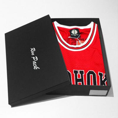 China Recycled Materials Custom Designs Matte Black White Luxury Retail Garment Apparel Package Gift Packaging Paper Boxes With Logo T-shirt For Clothes for sale