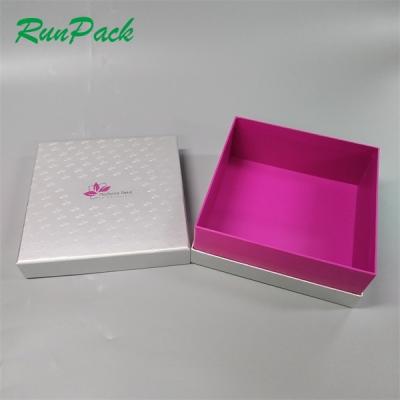 China Recycled Materials 2022 High End Wholesale Custom Cosmetics Make Up Square Rigid Paper Blank Packaging Boxes With Insert for sale