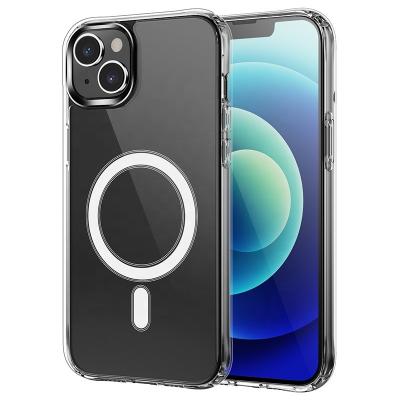 China 2022 Shockproof New Magnetic Radio Charging Transparent Clear PC Shockproof Phone Case For iPhone 14 Pro Max for sale