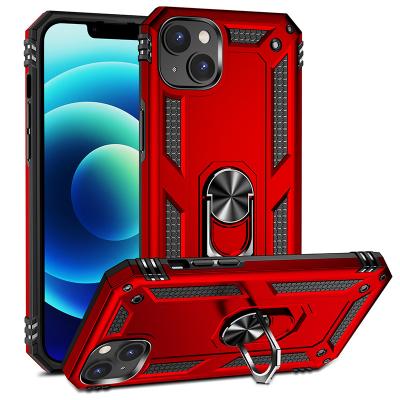 China Amazon Hot Selling Armor Shockproof Kickstand Cell Ring Car Mount Shockproof Phone Case For iPhone 11 12 13 14 Pro Max for sale