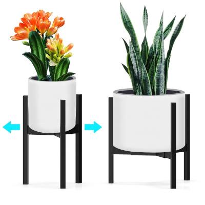 China Garden Decoration Fit 8 To 12 Inch 2022 Mid Mod Adjustable Fit Rectangle Plant Stand Plant Stand for sale